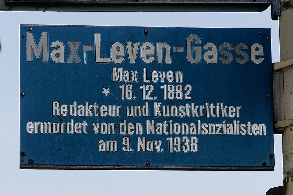 Fenster-Fachbetriebe in Neue Kolonie Westhausen: SG Straßenschild Max-Leven-Gasse